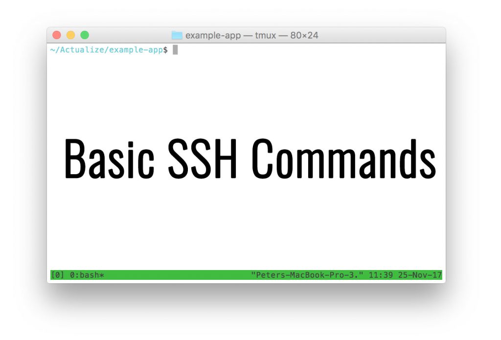 basic ssh commands