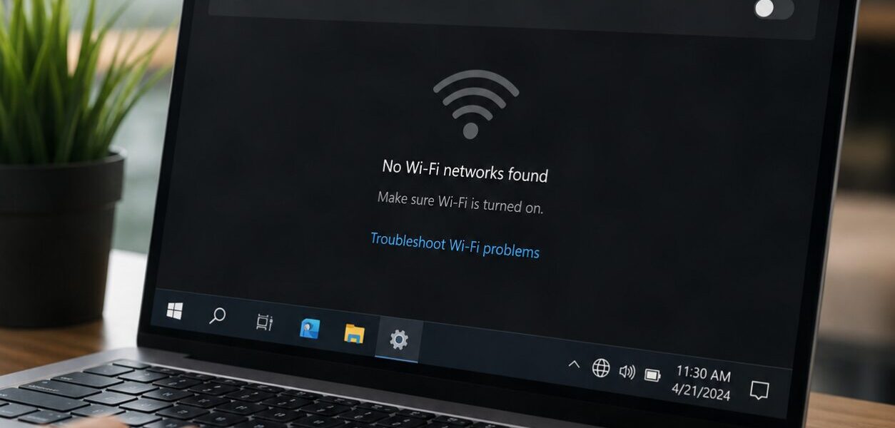 δεν βλέπει το wifi το laptop